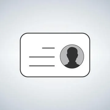 ID Card. Flat design style. vector illustration isolated on modern background Stock Illustration