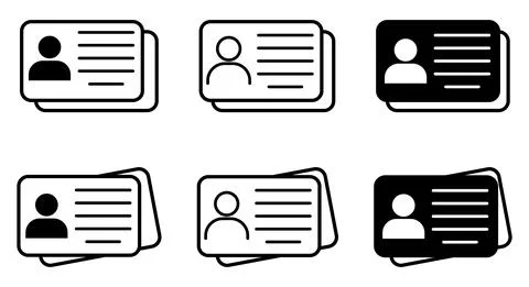 ID Card icon collection Stock Illustration
