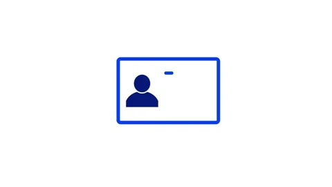 ID Card icon. Identification card outline icon . Driver's license Identific.. Stock Footage 259280339