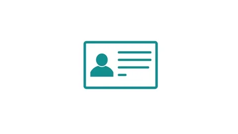 ID Card icon. Identification card outline icon . Driver's license Identific.. Stock Footage 259280359