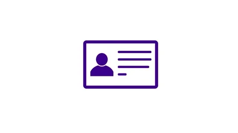 ID Card icon. Identification card outline icon . Driver's license Identific.. Stock Footage 259280361