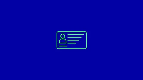 ID Card icon. Identification card outline icon . Driver's license Identific.. Stock Footage 303031509