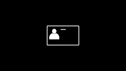 ID Card icon. Identification card outline icon . Driver's license Identific.. Stock Footage 307312134