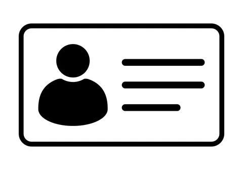 ID Card icon. Identification card. Simple ID Card Icon with User Profile an.. Stock Illustration