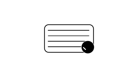 ID Card icon, identity card personal data files or id card icon animated video Stock Footage 308096500