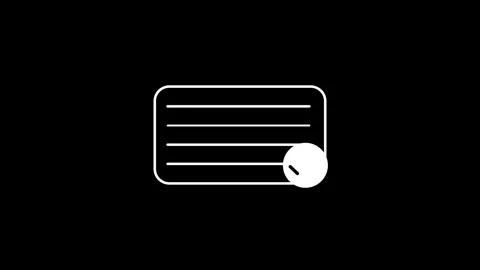 ID Card icon, identity card personal data files or id card icon animated video Stock Footage 308096502
