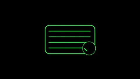 ID Card icon, identity card personal data files or id card icon animated video Stock Footage 308096503