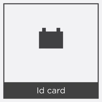 Id card icon isolated on white background Stock Illustration