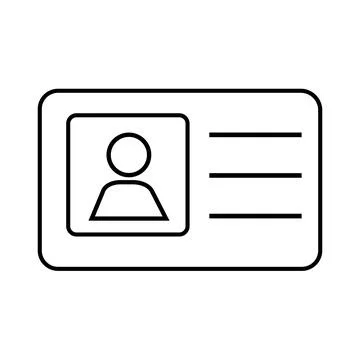 ID card icon. Personal data illustration symbol. Sign indentity name vector. Stock Illustration