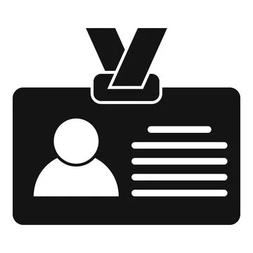 Id card icon simple vector. Core quality Stock Illustration