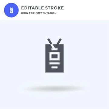 Id Card icon vector, filled flat sign, solid pictogram isolated on white, log Stock Illustration