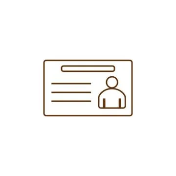 ID card Icon. Vector illustration, flat design. Stock Illustration