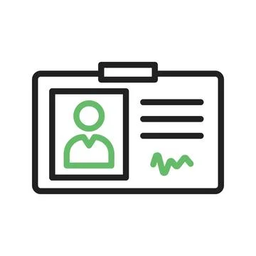 Id Card icon vector image. Stock Illustration