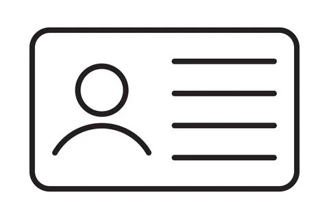 ID card icon vector staff identification, card driver license for your web de Stock Illustration