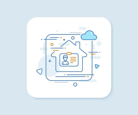 ID card line icon. User Profile sign. Vector イラスト素材