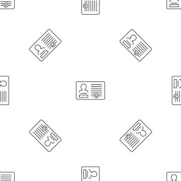 Id card pattern seamless Stock Illustration