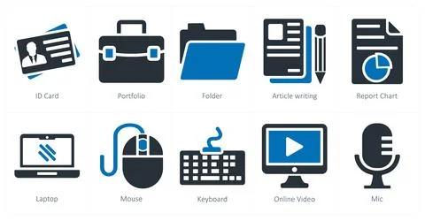 Id card, portfolio, folder Stock Illustration