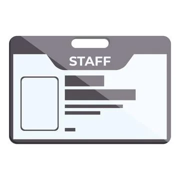 Id card security icon, cartoon style Stock Illustration