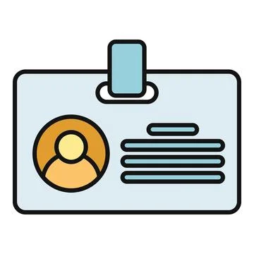 Id card showing user profile and credentials Stock Illustration