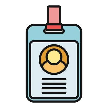 Id card showing user profile for identification Stock Illustration
