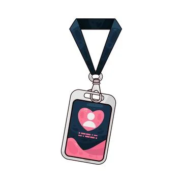 ID Card with strap illustration Stock Illustration
