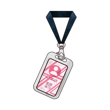 ID Card with strap illustration Stock Illustration