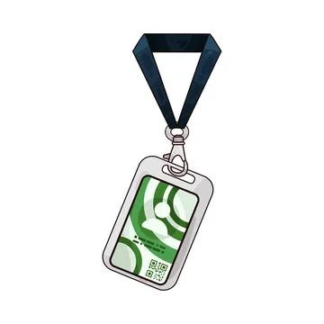 ID Card with strap illustration Stock Illustration