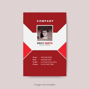 Id card template design イラスト素材