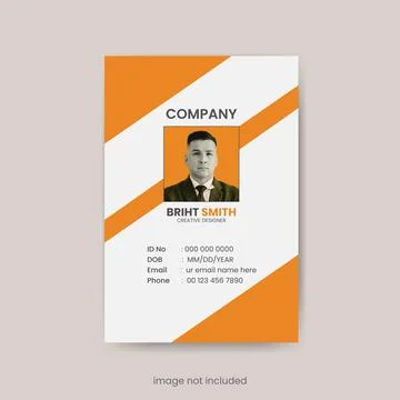 Id card template design Stock Illustration
