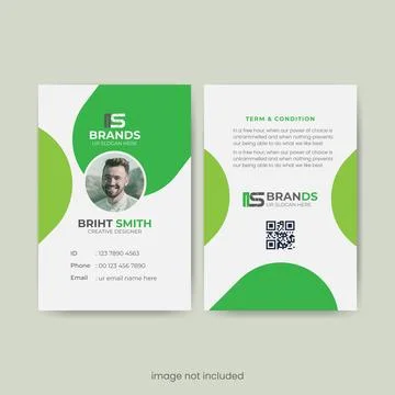 Id card template design Stock Illustration