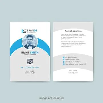 Id card template design イラスト素材