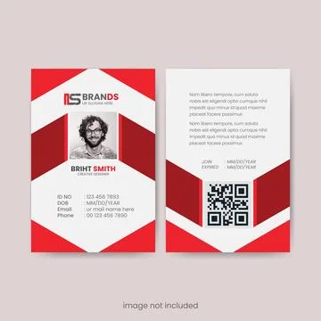 Id card template design イラスト素材