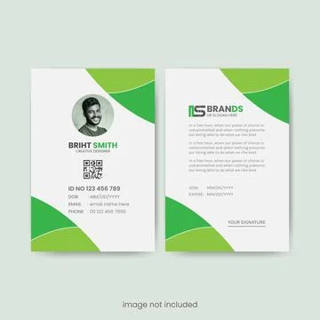 Id card template design イラスト素材