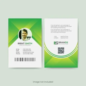 Id card template design イラスト素材