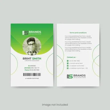 Id card template Stock Illustration