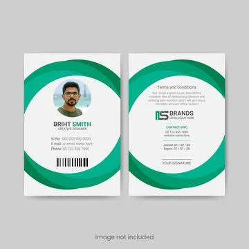Id card template イラスト素材