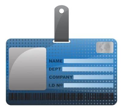 ID Card With Texture Stock Illustration
