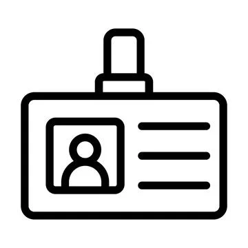 Id Card Vector Icon Design Illustration Stock Illustration