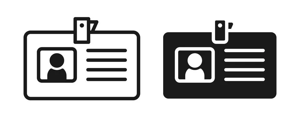 Id card vector icon. Driver's license. Membership or client personal identi.. イラスト素材