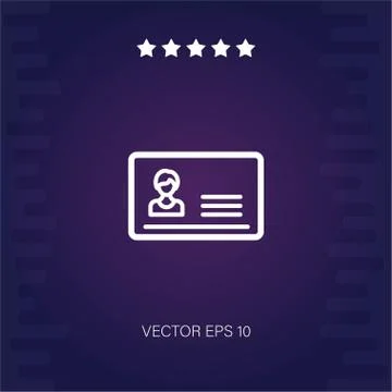 Id card vector icon Stock Illustration