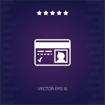 Id card vector icon Stock Illustration