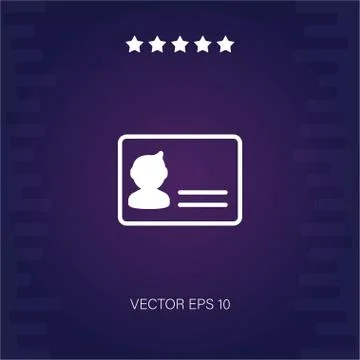 Id card vector icon Stock Illustration