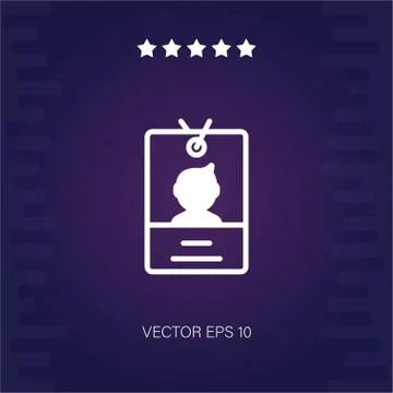 Id card vector icon Stock Illustration