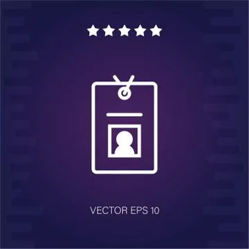 Id card vector icon Stock Illustration
