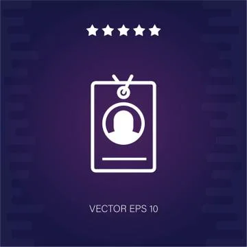 Id card vector icon Stock Illustration