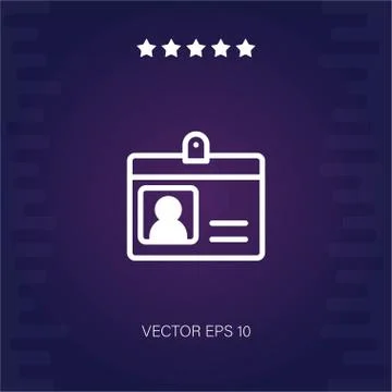 Id-card vector icon Stock Illustration