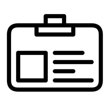 ID card vector icon Illustrazione stock