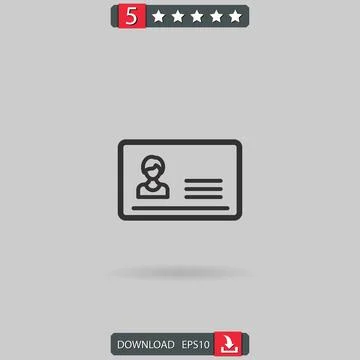 Id card vector icon Stock Illustration