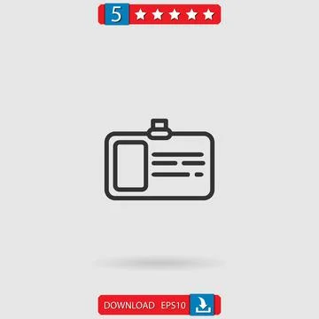 Id card vector icon Illustrazione stock