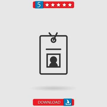 Id card vector icon Stock Illustration